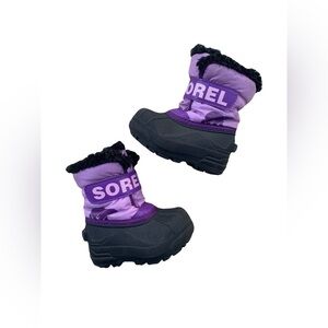 Sorel Toddler Size 6 Snow Commander Winter Boots in Purple